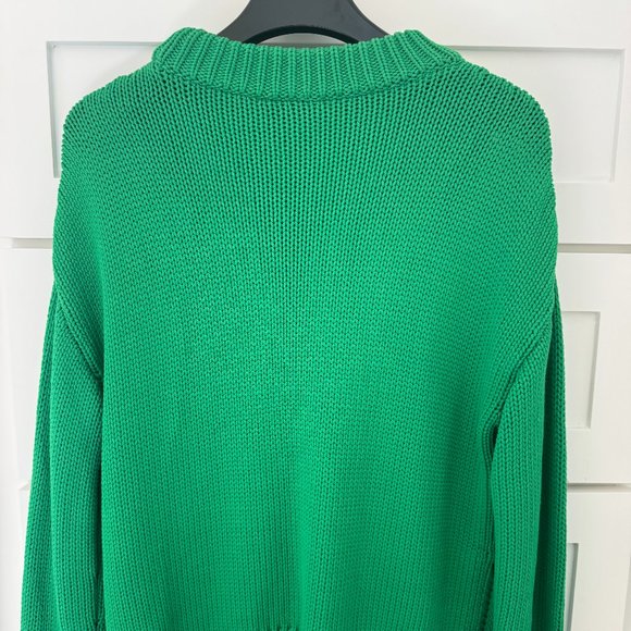 HUGO Relaxed Fit crew neck sweater with cashmere touch, fresh green - Picture 3 of 7
